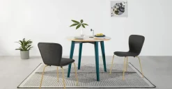 Mesa de Comedor Redonda Hurst – Roble y Azul