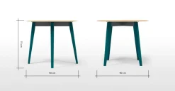 Mesa de Comedor Redonda Hurst – Roble y Azul