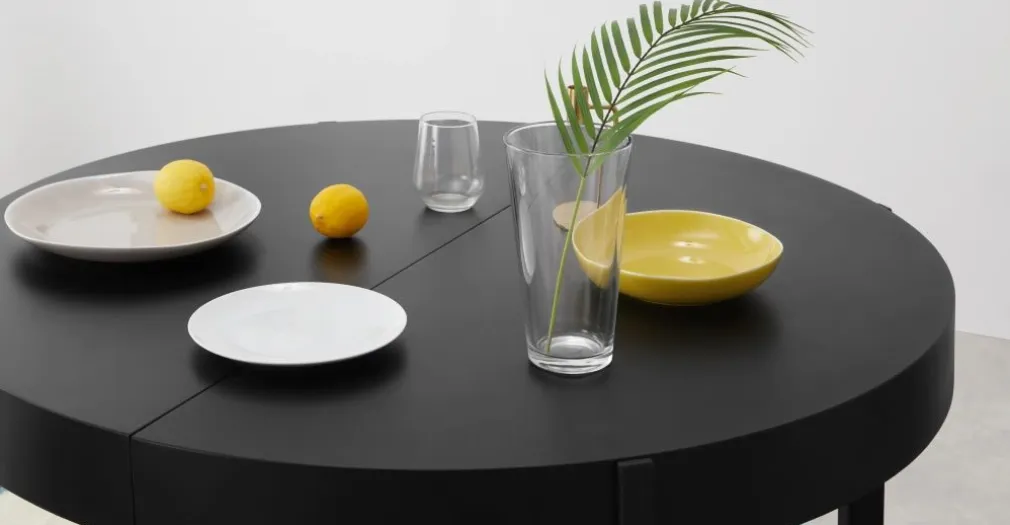 Mesa de Comedor Redonda Oxford – Negro ⚡