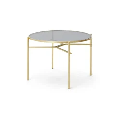 Mesa de Comedor Redonda Stanley – Cristal y Metal