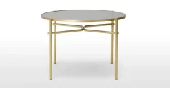 Mesa de Comedor Redonda Stanley – Cristal y Metal
