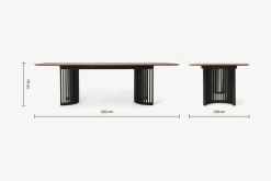 Mesa de Comedor Zaragoza – Nogal y Negro