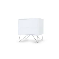 Mesa de Noche Elona – Blanco Brillante