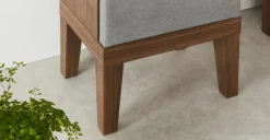 Mesa de noche Lansdowne – Gris nogal y garza