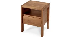 Mesa de noche Ledger – Fresno oscuro