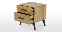 Mesa de noche Lucien – Madera de mango clara