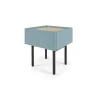 Mesa de noche Mino – Azul cerceta y roble