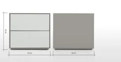Mesa de noche Stretto – Tonos de gris