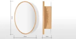 Mueble de pared con espejo Penn – Roble