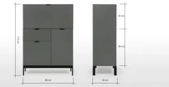 Mueble Multifuncional Marcell – Gris