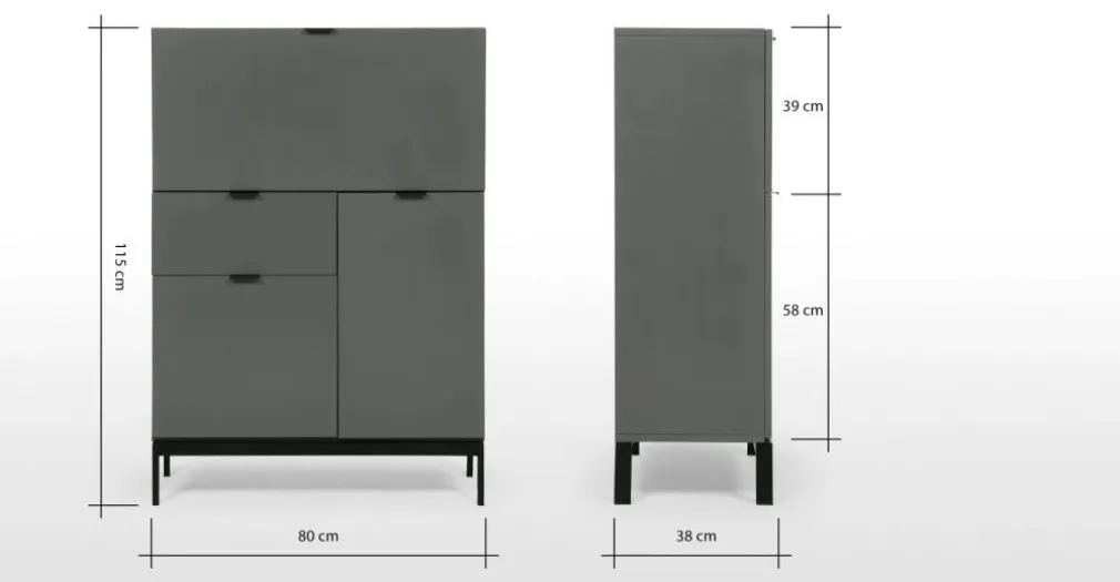 Mueble Multifuncional Marcell – Gris