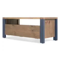 Mueble multimedia Bala – Madera maciza y azul