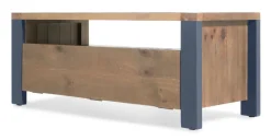 Mueble multimedia Bala – Madera maciza y azul