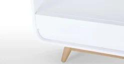 Mueble multimedia compacto Esme – Blanco y fresno