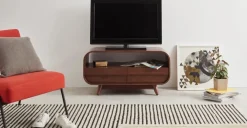 Mueble multimedia compacto Esme – Fresno oscuro