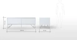 Mueble multimedia Elona – Blanco brillante