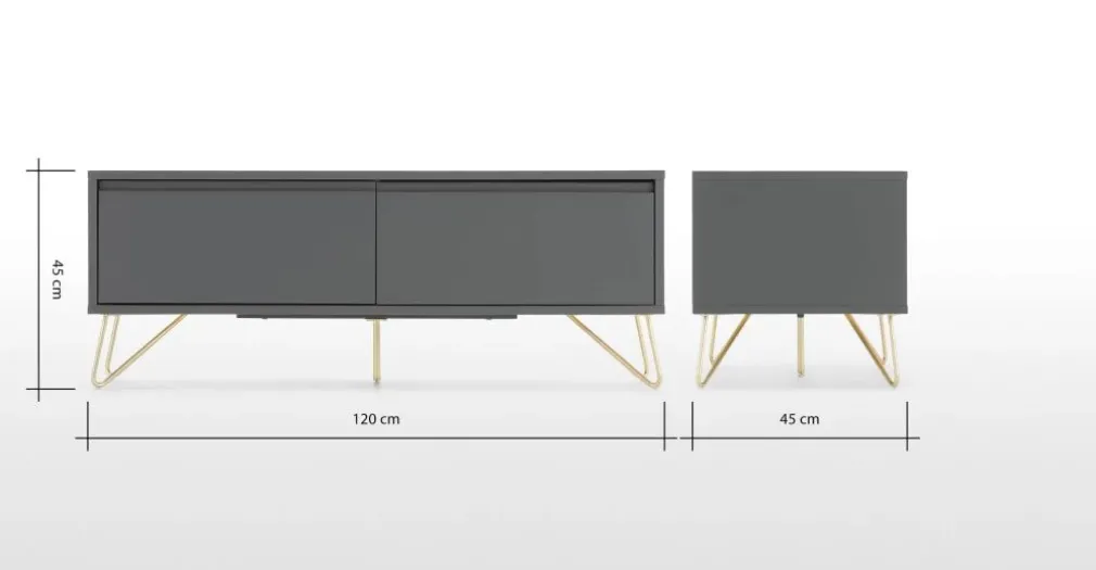 Mueble multimedia Elona – Gris Carbón