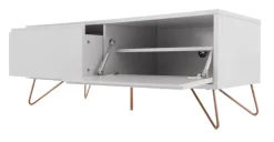 Mueble multimedia Elona – Gris y cobre