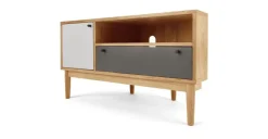 Mueble multimedia esquinero Campton – Roble