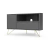 Mueble multimedia esquinero Elona – Gris Carbón