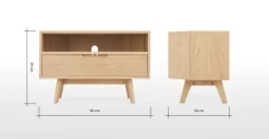 Mueble multimedia esquinero Jenson – Roble