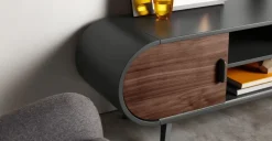 Mueble multimedia Fonteyn – Nogal y gris