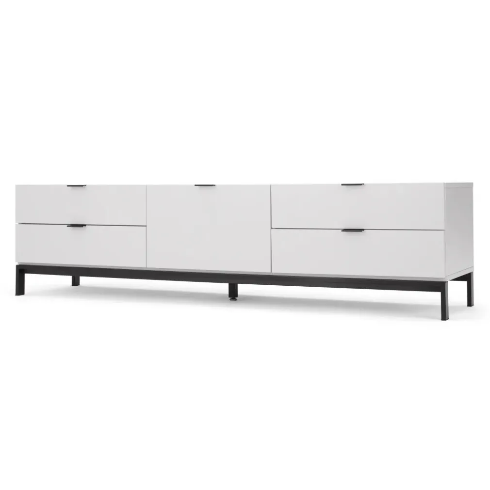 Mueble multimedia grande Marcell – Gris claro