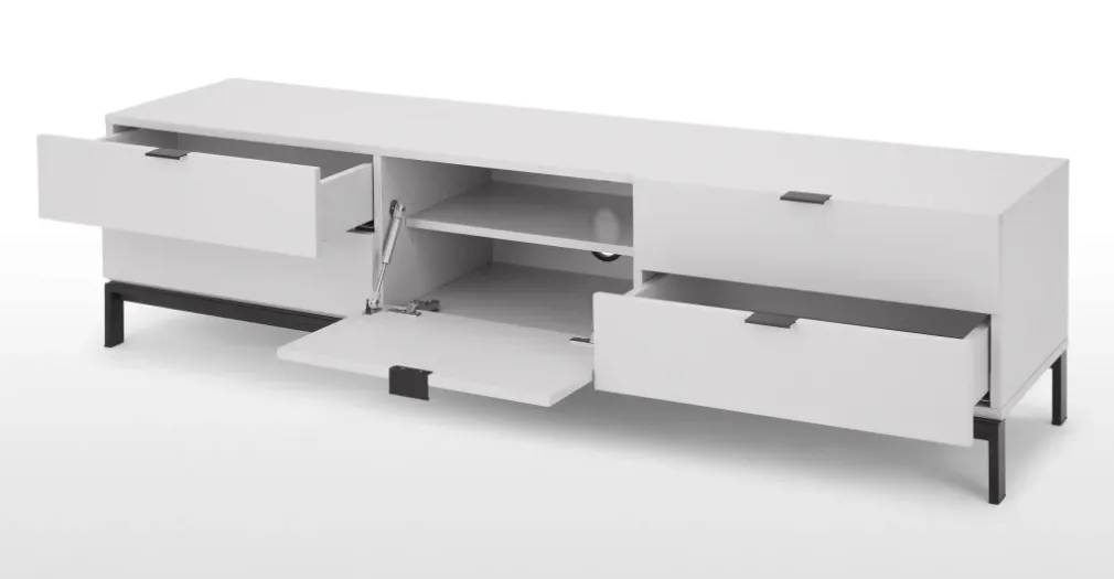 Mueble multimedia grande Marcell – Gris claro