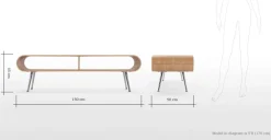Mueble multimedia Hooper – Fresno natural