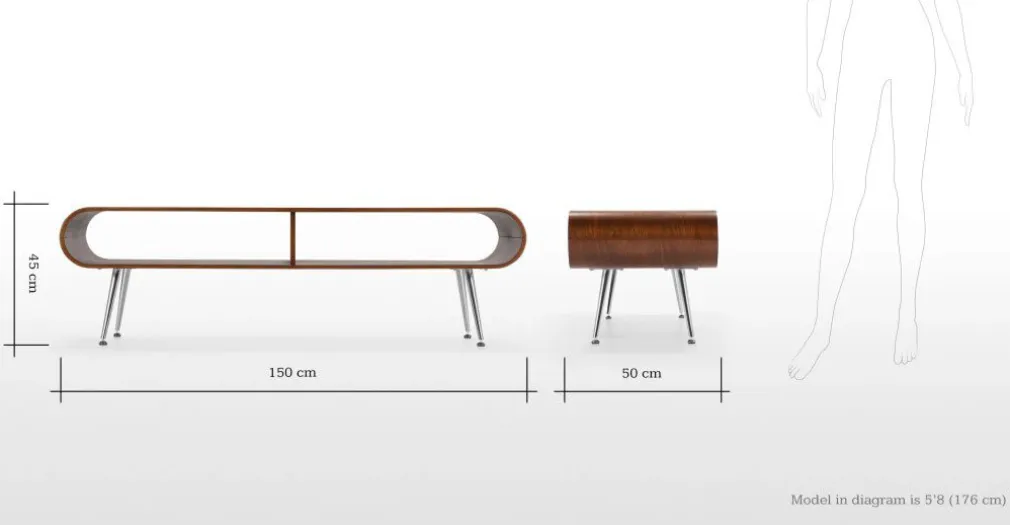 Mueble multimedia Hooper – Nogal