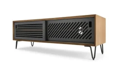 Mueble multimedia Pointillee – Nogal y gris