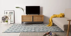 Mueble multimedia Reema – Roble y gris