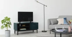 Mueble multimedia Silas – Azul cerceta
