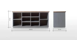 Mueble para recibidor Iona – Gris y pino