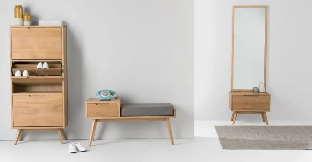 Mueble zapatero Jenson – Roble
