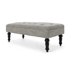 Otomana Bouji – Mezcla de lino color gris