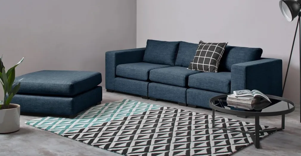 Otomana modular Mortimer – Azul puerto