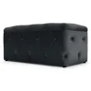 Puf con Almacenaje Rectangular Hampton – Gris Medianoche