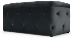 Puf con Almacenaje Rectangular Hampton – Gris Medianoche