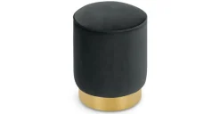 Puf con Base de Acero Inoxidable Hetherington – Gris Medianoche