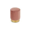 Puf con Base de Acero Inoxidable Hetherington – Palo Rosa