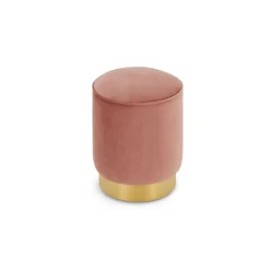 Puf con Base de Acero Inoxidable Hetherington – Palo Rosa
