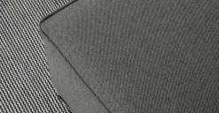 Puf Cuadrado Hetherington – Gris con Base Níquel