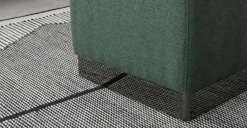 Puf Cuadrado Hetherington – Verde con Base Níquel