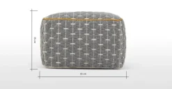 Puf Geométrico Maddox – Gris