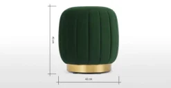 Puf Pequeño con Base de Acero Inoxidable Adie – Verde Pino