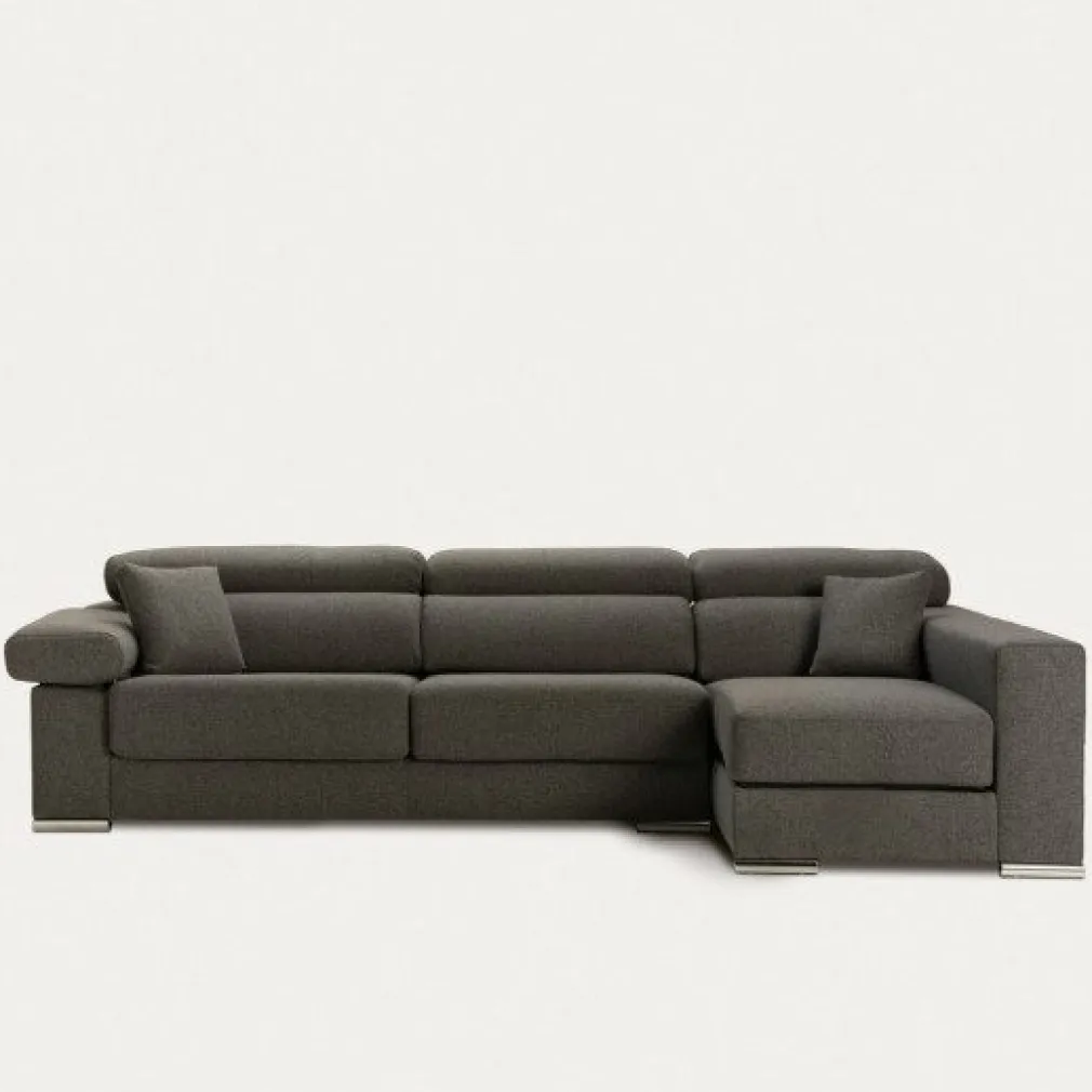 Seccional con Chaise Longue a la Derecha Dolmen – Gris Oscuro