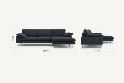 Seccional con Chaise Longue a la Derecha Fallyn – Carbono Nobuk
