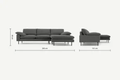 Seccional con Chaise Longue a la Derecha Fallyn – Pizarra Apedreada