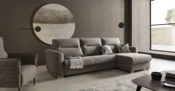 Seccional con Chaise Longue a la Derecha Faro – Gris